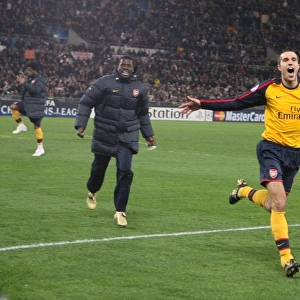 Robin van Persie (Arsenal) celebrates after the match