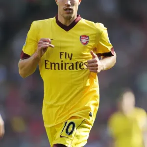 Print of Robin van Persie in action during Liverpool 1:1 Arsenal match