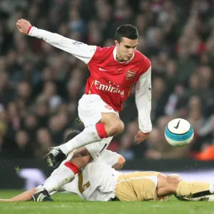 Robin van Persie (Arsenal) Luke Young (Middlesbrough) Robin van Persie (Arsenal) Luke Young (Middlesbrough)