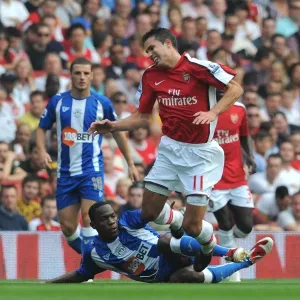 Print of Robin van Persie in action for Arsenal