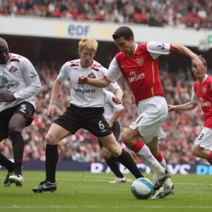 Robin van Persie (Arsenal) Paul McShane and Nyron Nosworthy (Sunderland)