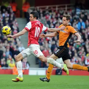 Robin van Persie (Arsenal) Richard Stearman (Wolves). Arsenal 2: 0 Wolverhampton Wanderers
