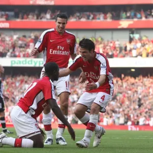 Robin van Persie celebrates scoring the 2nd Arsenal Robin van Persie celebrates scoring the 2nd Arsenal