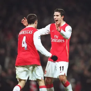Print of Robin van Persie scoring his 2nd goal for Arsenal Print of Robin van Persie scoring his 2nd goal for Arsenal