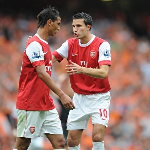 Robin van Persie and Marouane Chamakh (Arsenal). Arsenal 6: 0 Blackpool
