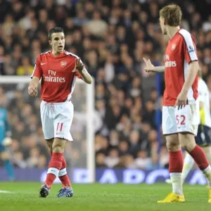Robin van Persie and Nicklas Bendtner (Arsenal). Tottenham Hotspur 2: 1 Arsenal