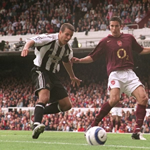 Robin van Persie Scores Arsenal's Second Goal Against Newcastle United, FA Premier League, 2005
