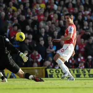 Robin van Persie Scores Arsenal's Second Goal Against Norwich City in Premier League