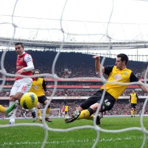 Robin van Persie Scores Brilliant Goal Past Martin Olsson and Scott Dann in Arsenal's Victory over Blackburn Rovers
