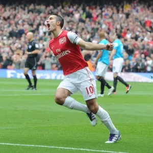 Robin van Persie Scores First Goal Print Robin van Persie Scores First Goal Print