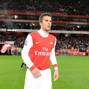 Robin van Persie Scores Twice: Arsenal's 2-0 Carling Cup Victory over Wigan Athletic, Emirates Stadium