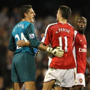 Robin van Persie and Vito Mannone Robin van Persie and Vito Mannone