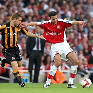 Robin van Persie vs. Andy Dawson: Arsenal's 1-2 Defeat to Hull City in the Barclays Premier League (September 27, 2008)