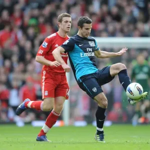 Robin van Persie vs. Jordan Henderson: Intense Rivalry at Anfield - Liverpool vs. Arsenal, Premier League 2011-12