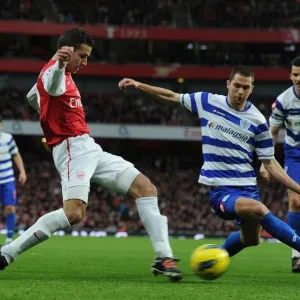 Robin van Persie vs. Matthew Connolly: Arsenal vs. Queens Park Rangers, Premier League, 2011-12