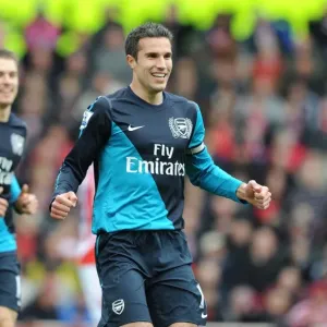 Robin van Persie's Epic Goal Celebration: Arsenal's Triumph at Stoke City (2011-12)