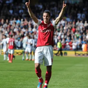 Robin van Persie's Euphoric Celebration: Arsenal's Thrilling Win at West Bromwich Albion (2011-12) Robin van Persie's Euphoric Celebration: Arsenal's Thrilling Win at West Bromwich Albion (2011-12)