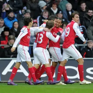 Robin van Persie's Euphoric Goal Celebration: Swansea City vs. Arsenal, Premier League 2011-2012