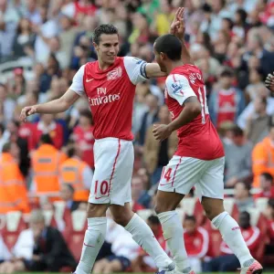 Robin van Persie's Milestone: Arsenal's 3-0 Victory - Van Persie Scores His 100th Goal for the Gunners Robin van Persie's Milestone: Arsenal's 3-0 Victory - Van Persie Scores His 100th Goal for the Gunners