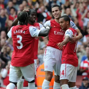 Robin van Persie's Milestone Moment: Arsenal's 3-0 Victory - Van Persie Scores His 100th Goal for The Gunners Robin van Persie's Milestone Moment: Arsenal's 3-0 Victory - Van Persie Scores His 100th Goal for The Gunners