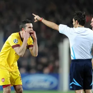 Robin van Persie's Plea: Couldn't Hear Ref's Whistle vs. Barcelona in Champions League