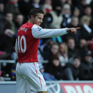Robin van Persie's Strike: Swansea City vs. Arsenal, Premier League 2011-12