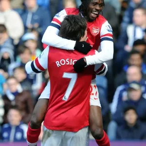 Rosicky and Gervinho Celebrate Arsenal's Winning Goals Against West Bromwich Albion (2013) Rosicky and Gervinho Celebrate Arsenal's Winning Goals Against West Bromwich Albion (2013)