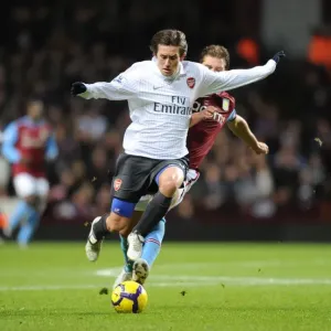 Rosicky vs. Petrov: A Battle of Midfield Masters at Villa Park (Barclays Premier League, 2010)