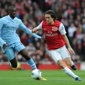 Rosicky vs. Toure: Clash of Midfield Titans - Arsenal v Manchester City, Premier League, 2011-12 Rosicky vs. Toure: Clash of Midfield Titans - Arsenal v Manchester City, Premier League, 2011-12