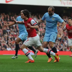 Rosicky vs Zabaleta: Battle for the Penalty Spot - Arsenal v Manchester City, Premier League
