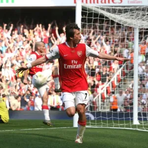 Print of Tomas Rosicky's Historic Debut Goal at Emirates Stadium, 2007