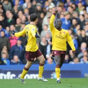 Sagna and Squillaci: Arsenal's Unforgettable Goal Celebration vs. Everton (14/11/2010)