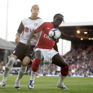 Sagna's Victory: Arsenal's 1-0 Win Over Fulham with Bacary Sagna and Bobby Zamora, Barclays Premier League, Craven Cottage, 2009