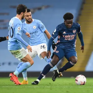 Saka Breaks Past Mahrez: Manchester City vs. Arsenal, 2020-21 Premier League