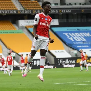Saka Scores: Arsenal's Victory at Wolverhampton Wanderers (2019-2020)