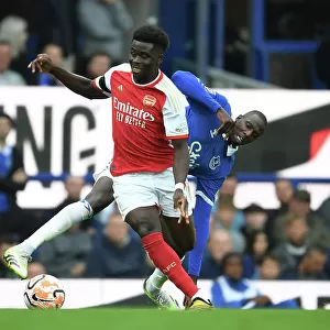 Saka Scores Past Doucoure: Everton vs. Arsenal, Premier League 2023-24