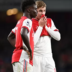 Saka and Smith Rowe in Action: Arsenal vs Aston Villa, Premier League 2021-22