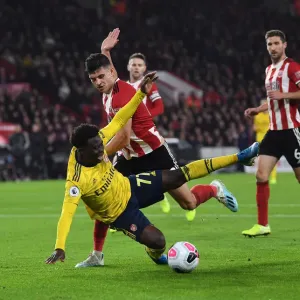 Print of Saka vs Egan at Bramall Lane