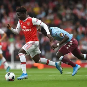 Saka vs. Nakamba: Intense Face-Off in Arsenal's Battle Against Aston Villa