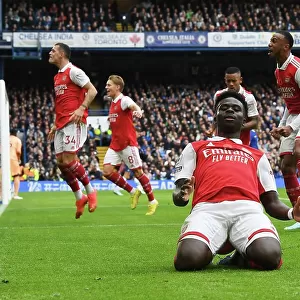 Saka's Celebration: Arsenal's Winning Goal Against Chelsea in the 2022-23 Premier League