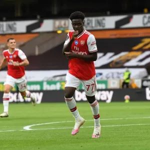 Saka's Stunner: Arsenal's Victory at Wolverhampton Wanderers (2019-2020)