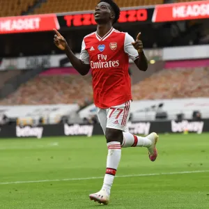 Saka's Stunner: Arsenal's Victory at Wolverhampton Wanderers (2019-2020)