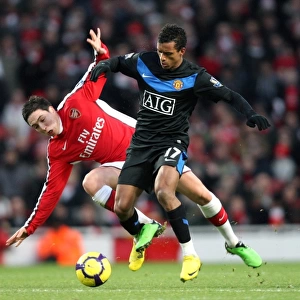 Sami Nasri (Arsenal) Nani (Man Utd). Arsenal 1: 3 Manchester United. Barclays Premier League