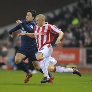 Samir Nasri (Arsenal) Andy Wilkinson (Stoke). Stoke City 1: 3 Arsenal, Barclays Premier League