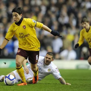 Samir Nasri (Arsenal) Bradley Johnson (Leeds). Leeds United 1: 3 Arsenal