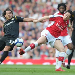 Samir Nasri (Arsenal) Carlos Tevez (Man City). Arsenal 0: 0 Manchester City