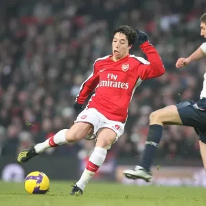 Print of Samir Nasri and Chris Basham in action Print of Samir Nasri and Chris Basham in action