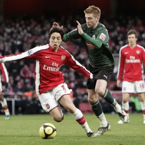 Samir Nasri (Arsenal) Chris Clark and Paul Gallagher (Plymouth)