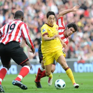 Samir Nasri (Arsenal) Cristian Riveros and Titus Bramble(Sunderland). Sunderland 1 Samir Nasri (Arsenal) Cristian Riveros and Titus Bramble(Sunderland). Sunderland 1