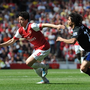 Samir Nasri (Arsenal) Fabio (Man Utd). Arsenal 1: 0 Manchester United. Barclays Premier League